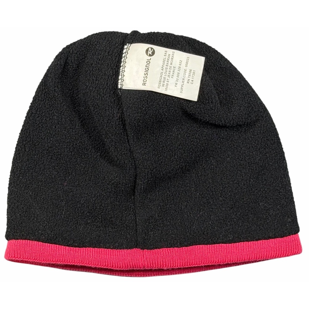 Rossignol Junior Beanie Pom Pom Fleece Lined Hat Girls OS Stars Pink Metallic - Picture 3 of 4